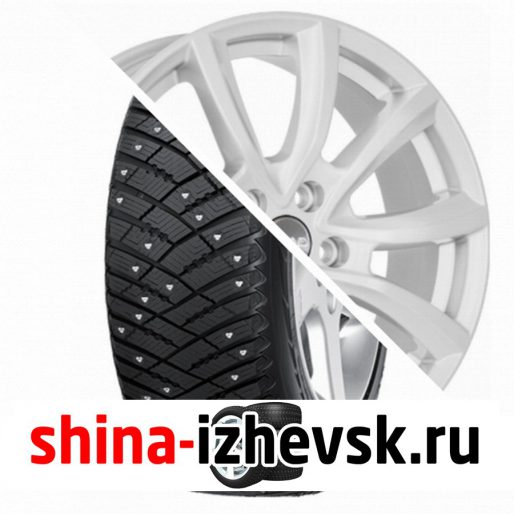 Колесо в сборе Goodyear Ultra Grip Ice Arctic SUV 225/65 R17 T 102 + СКАД Онтарио 7xR17 5×114.3 ET50 DIA67.1 Белый в Ижевске